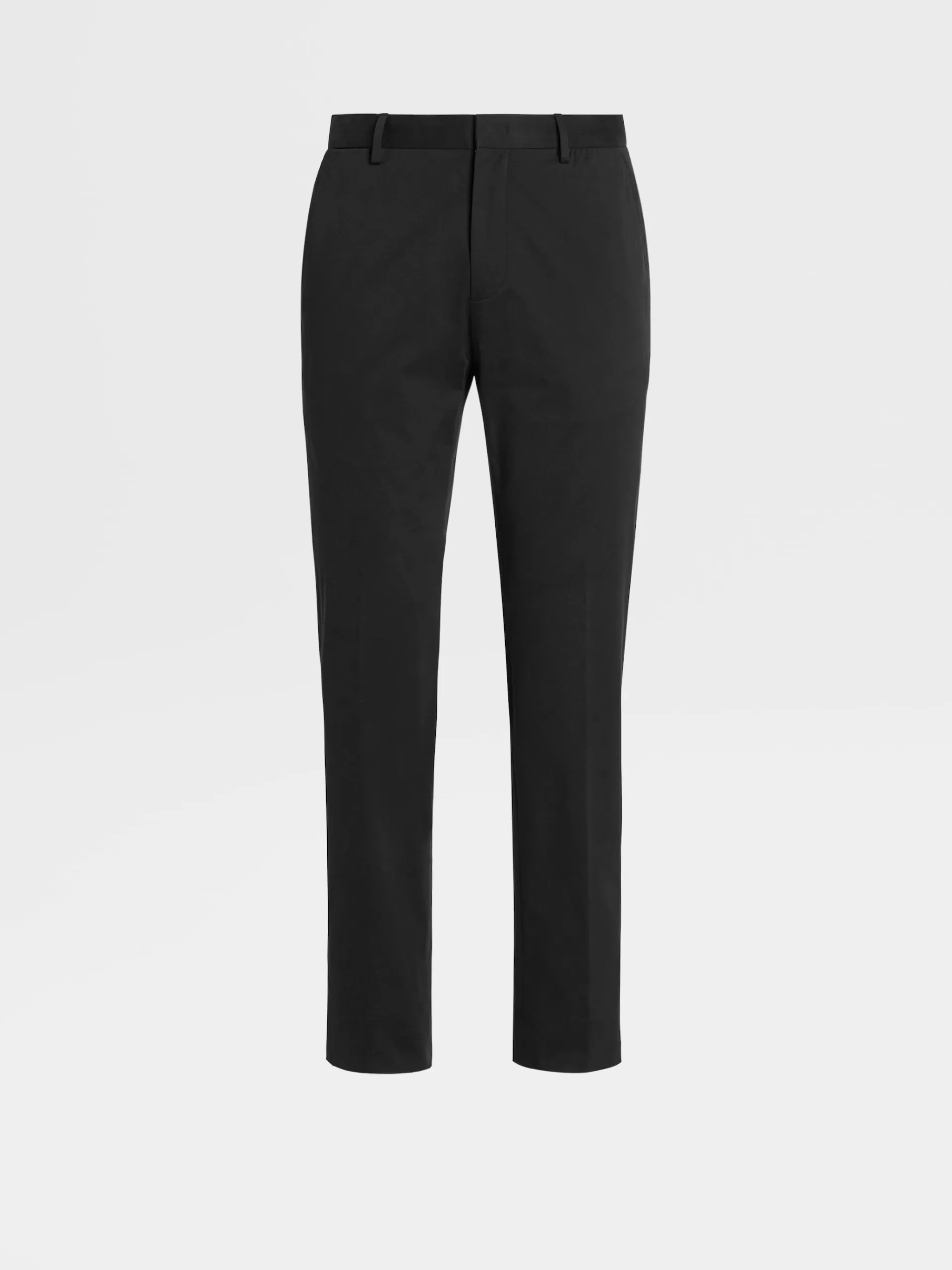 ZEGNA Calças^Calças De Algodao Elastico Preto