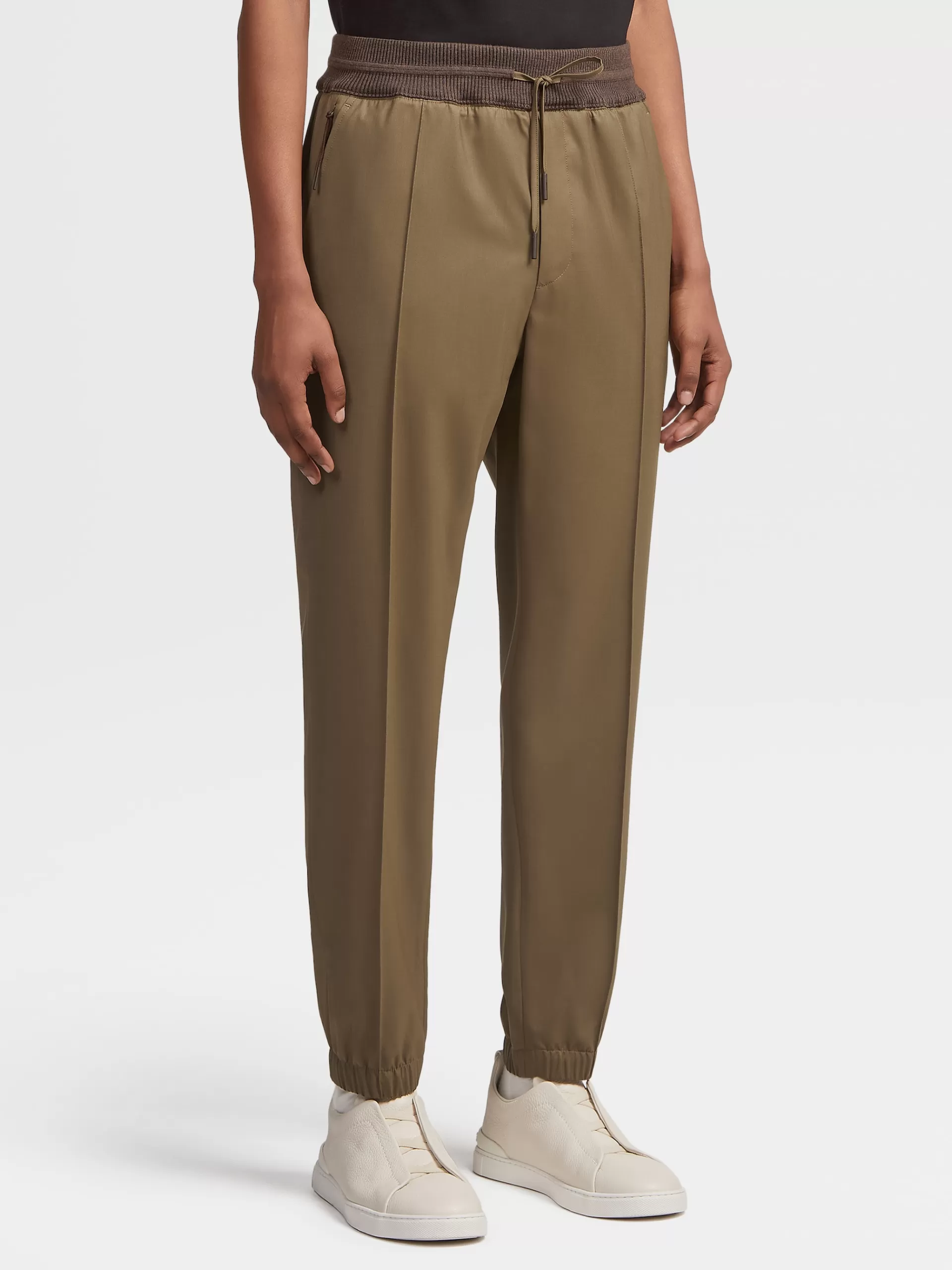 ZEGNA Calças Jogger^Calças Jogger Em La High Performance™ Castanho-Claro