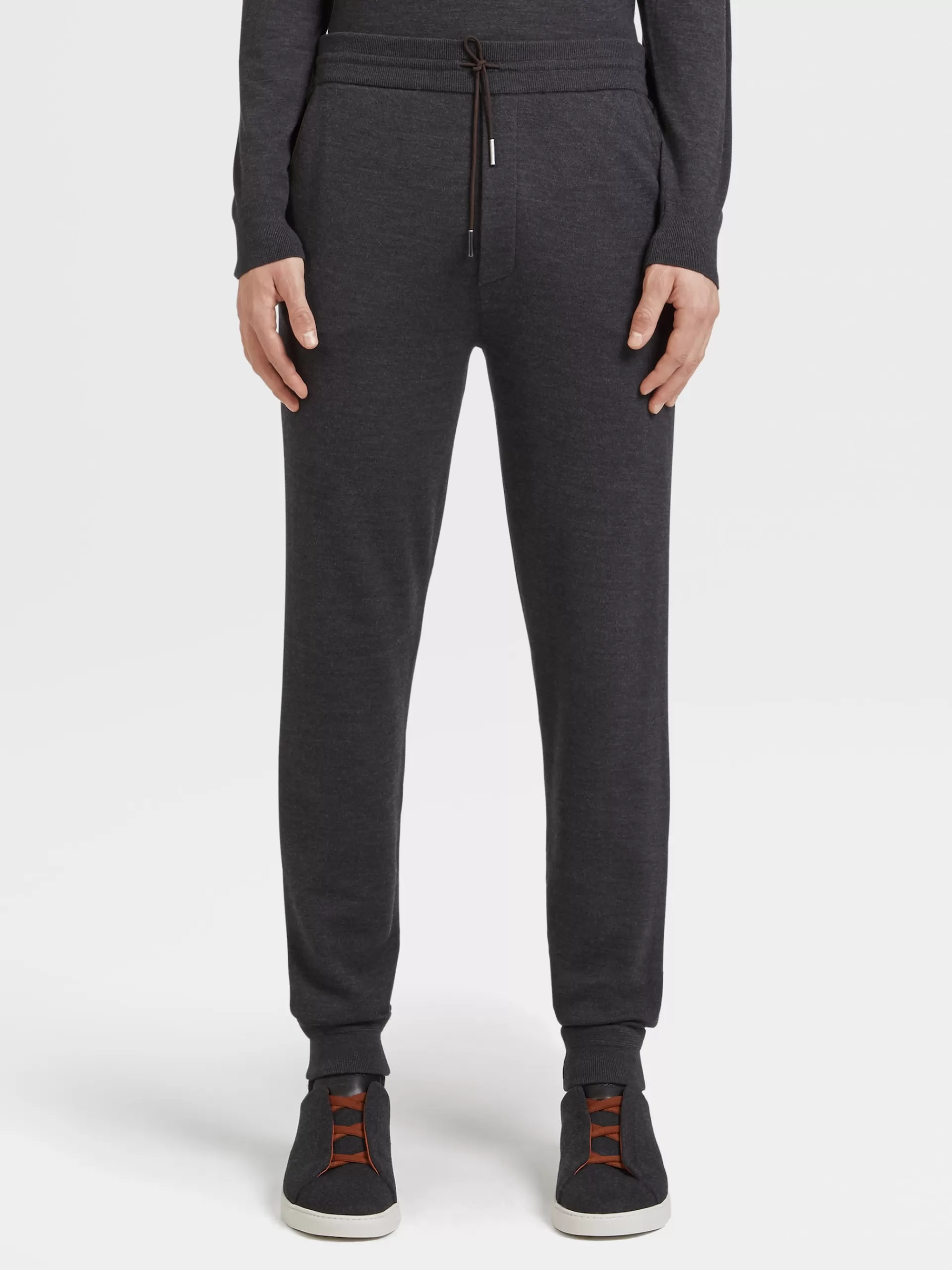 ZEGNA Calças Jogger^Calças Joggers De Malha De La 12Milmil12 Cinzentas Cinzento