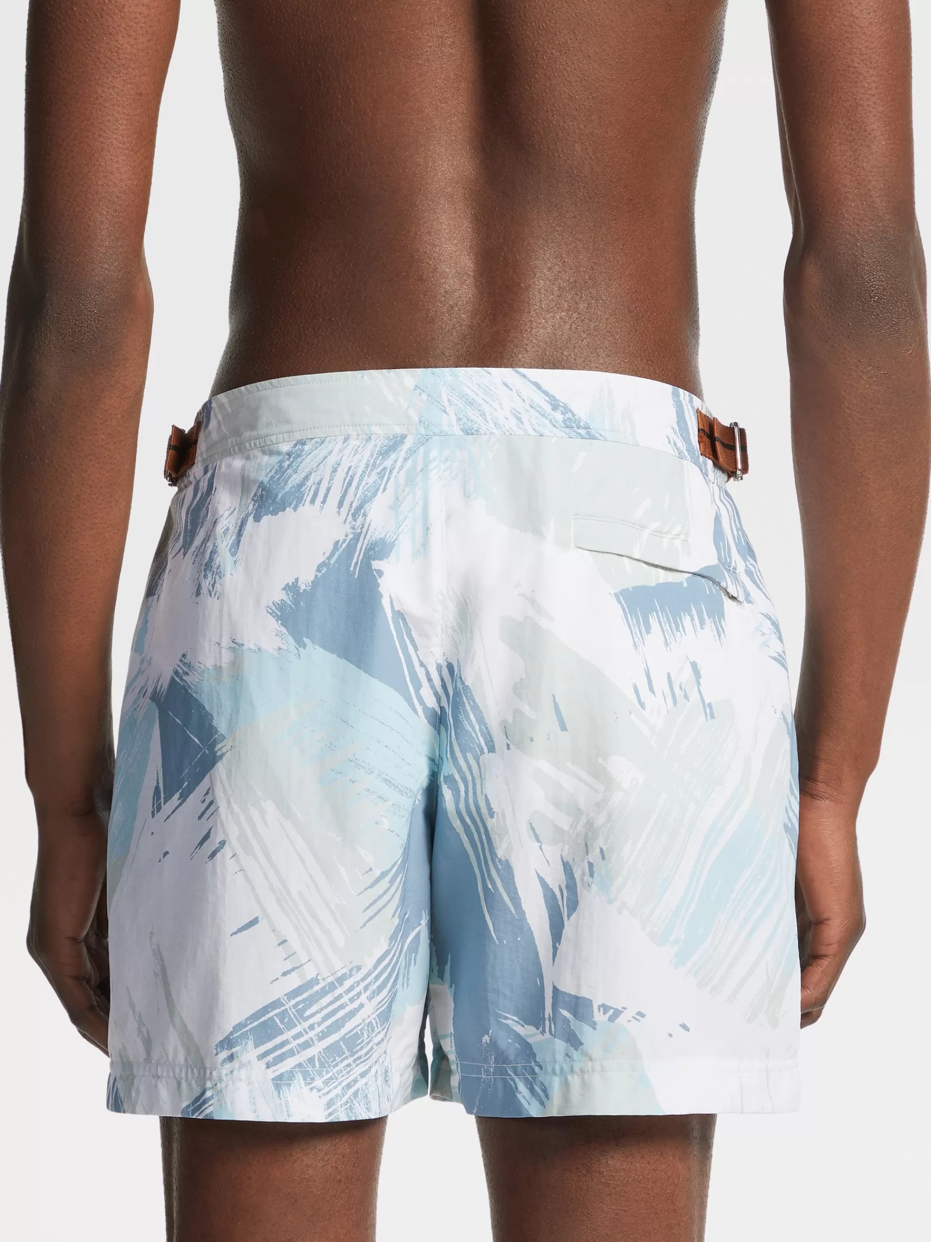 ZEGNA Moda Praia^Calcoes De Banho 232 Road Brand Mark Azul