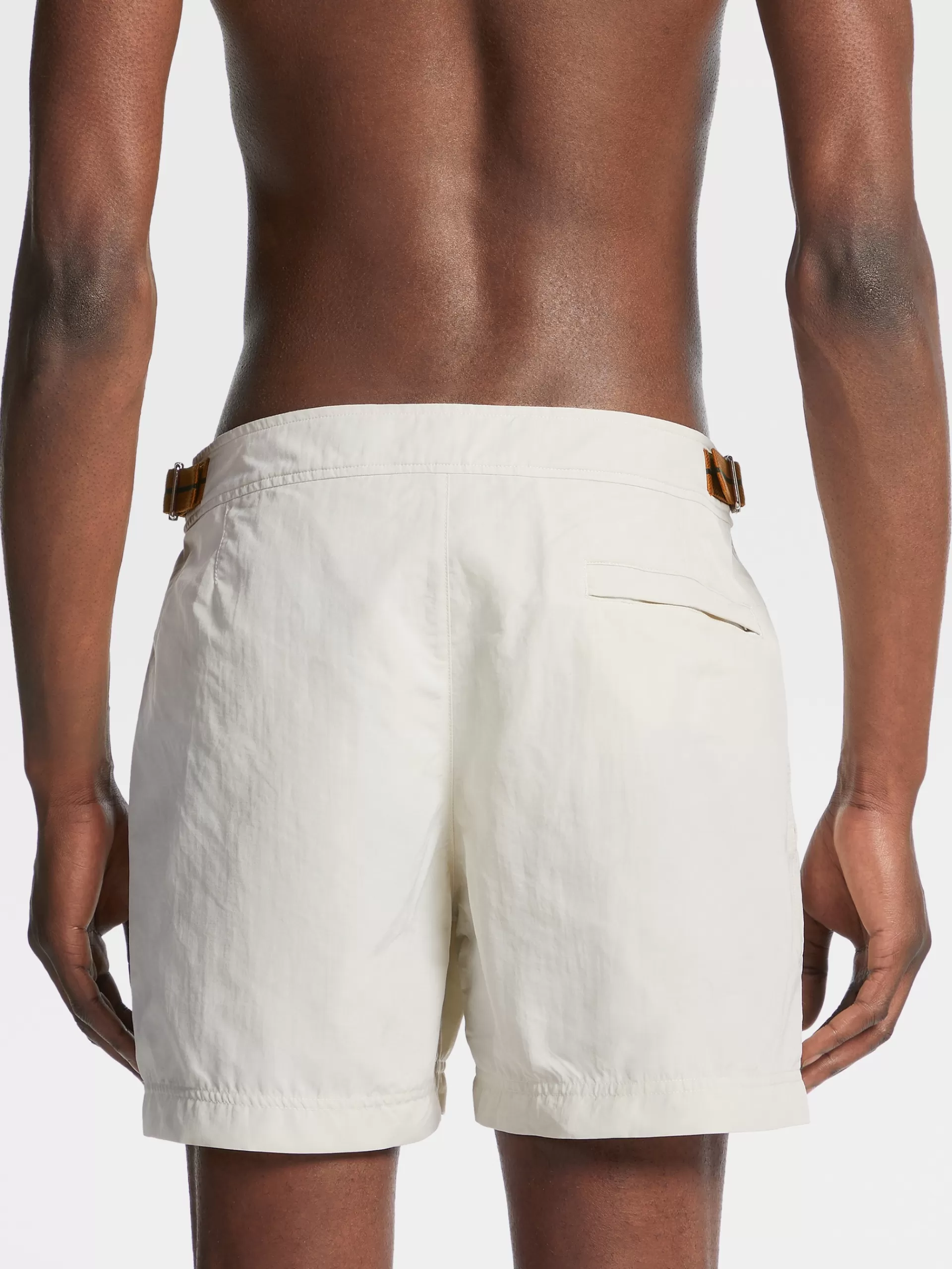 ZEGNA Moda Praia^Calcoes De Banho 232 Road Brand Mark Bege
