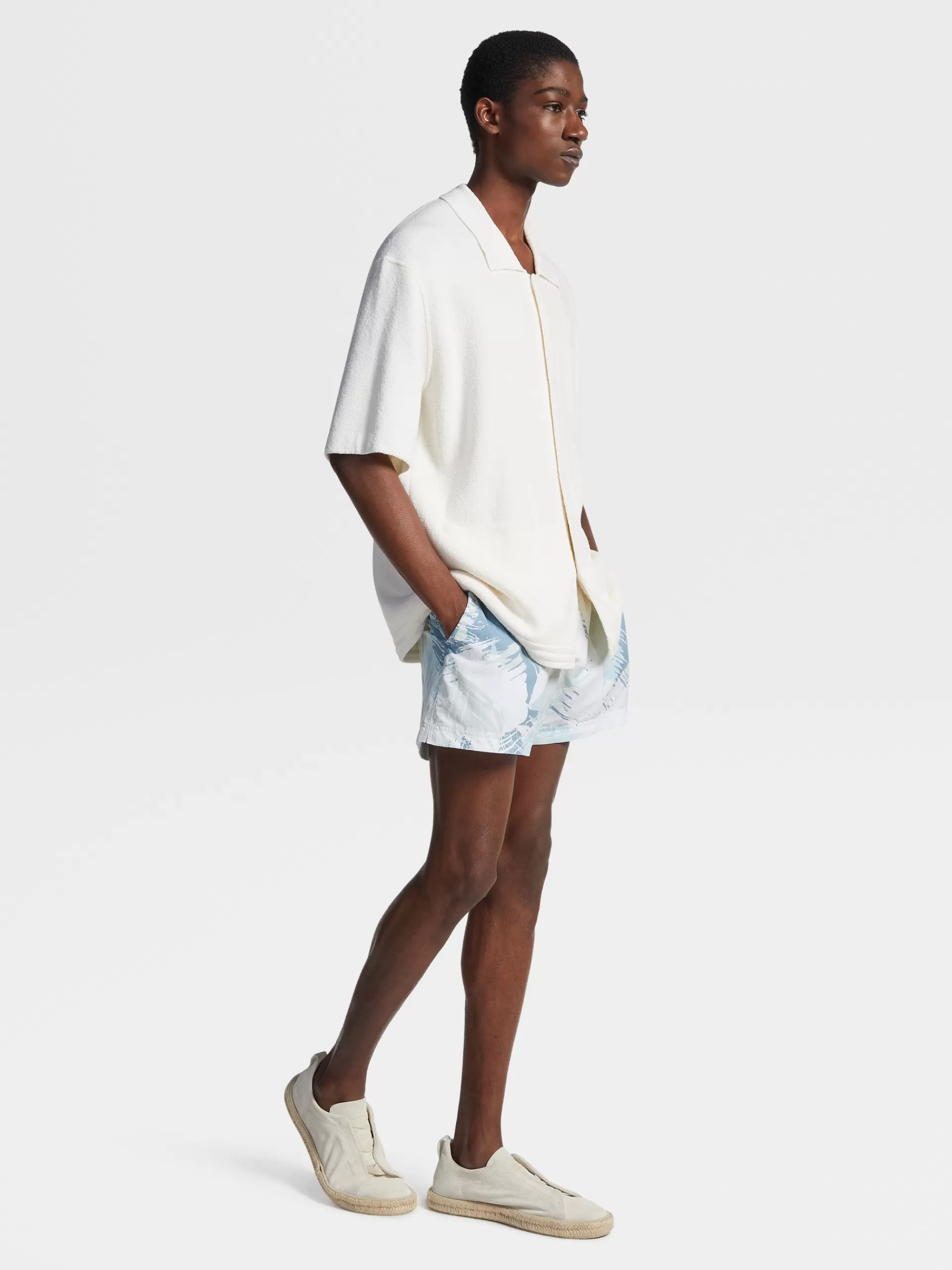 ZEGNA Moda Praia^Calcoes De Banho 232 Road Brand Mark Azul