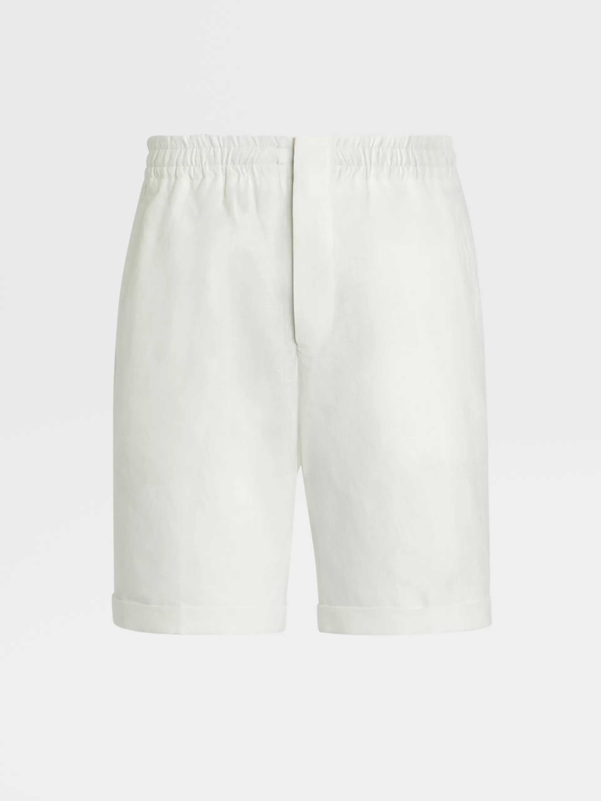 ZEGNA Calças^Calcoes Em Linho Branco