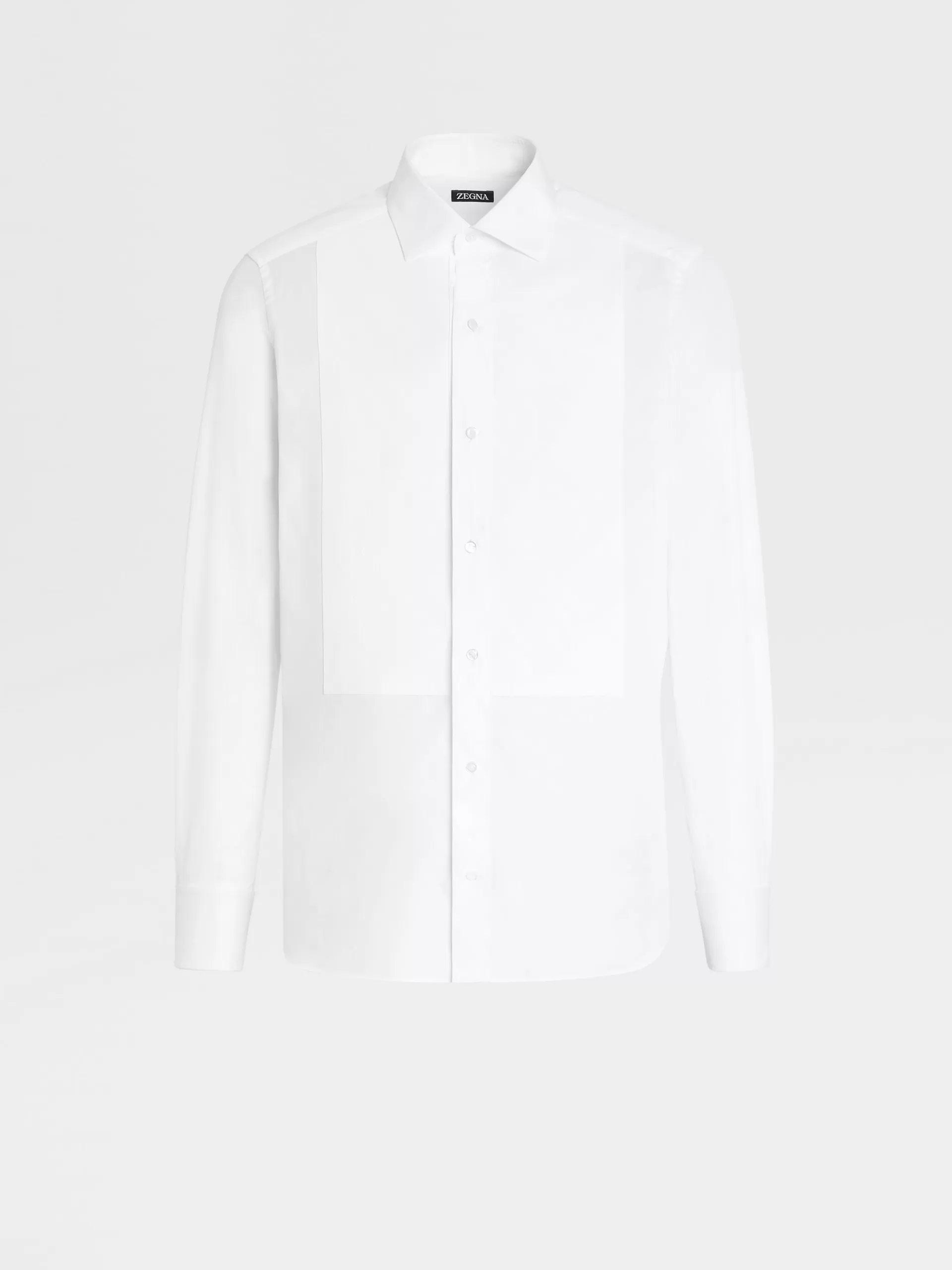 ZEGNA Camisas Para Homem^Camisa Tailoring Evening De Manga Comprida De Puro Algodao Branco