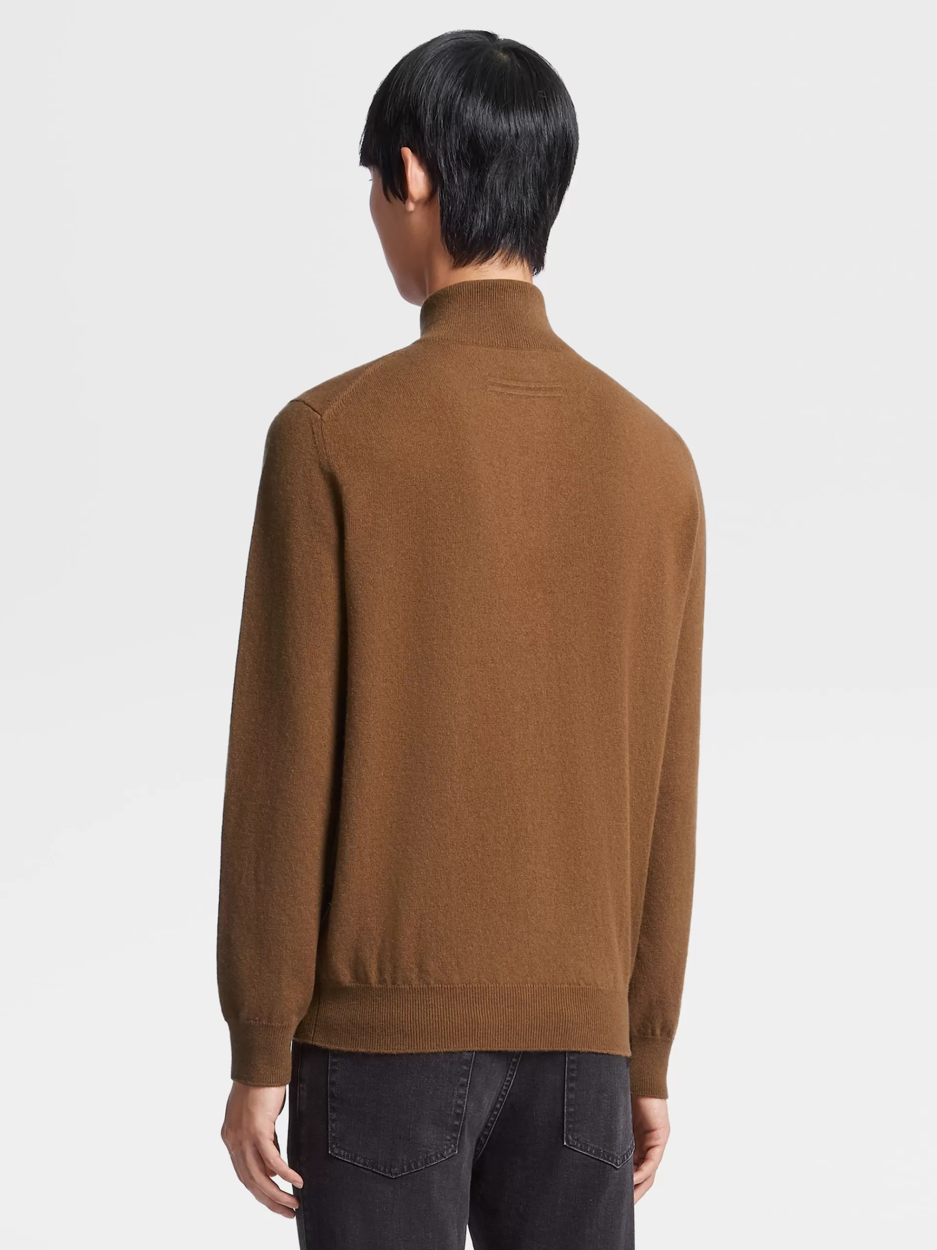 ZEGNA Malhas^Camisola De Meia Gola Oasi Cashmere Com Fecho De Correr Vicunha
