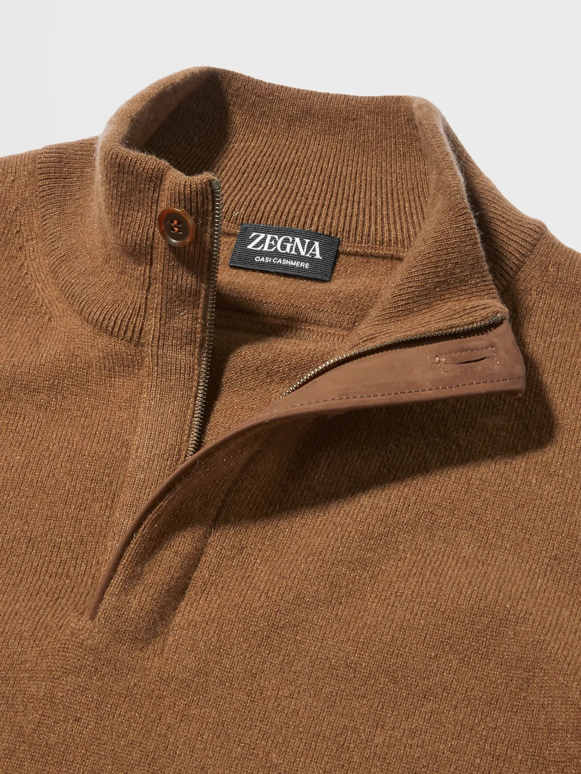 ZEGNA Malhas^Camisola De Meia Gola Oasi Cashmere Com Fecho De Correr Vicunha