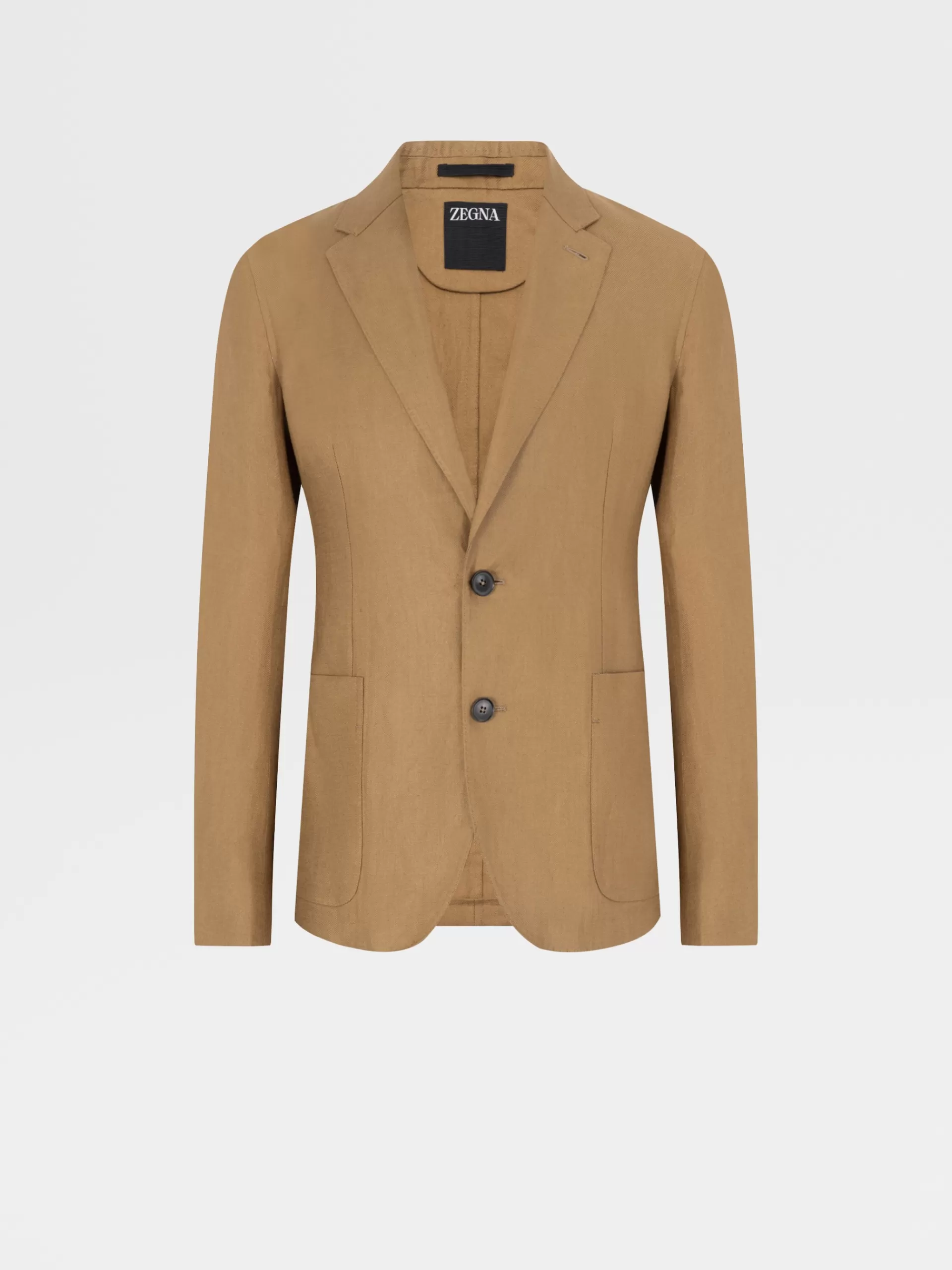 ZEGNA Blazers^Casaco Camiseiro Em Linho Puro Verde-Tropa Claro
