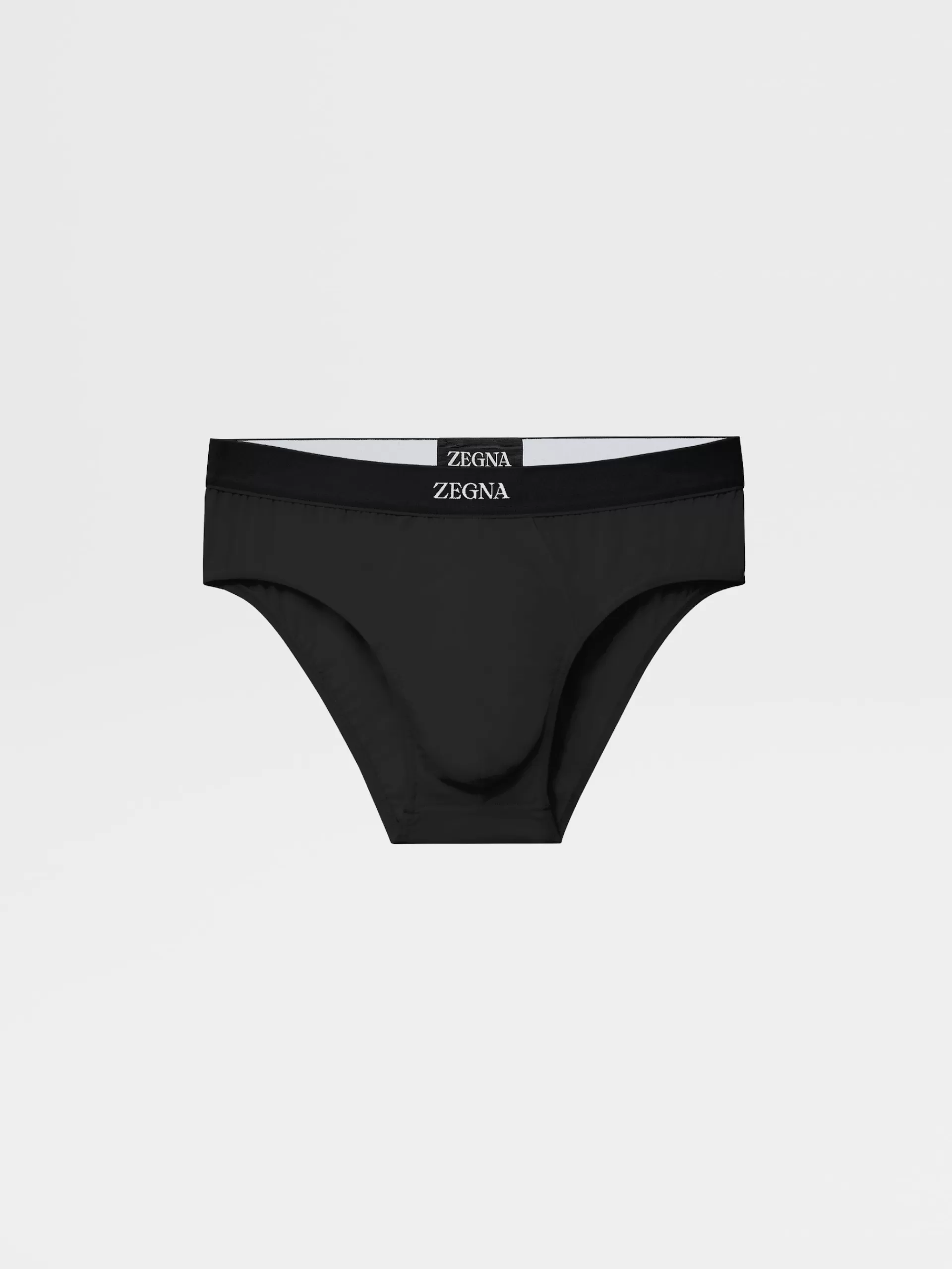 ZEGNA Roupa Interior E Meias^Cuecas Em Algodao Elastico Pretas Preto