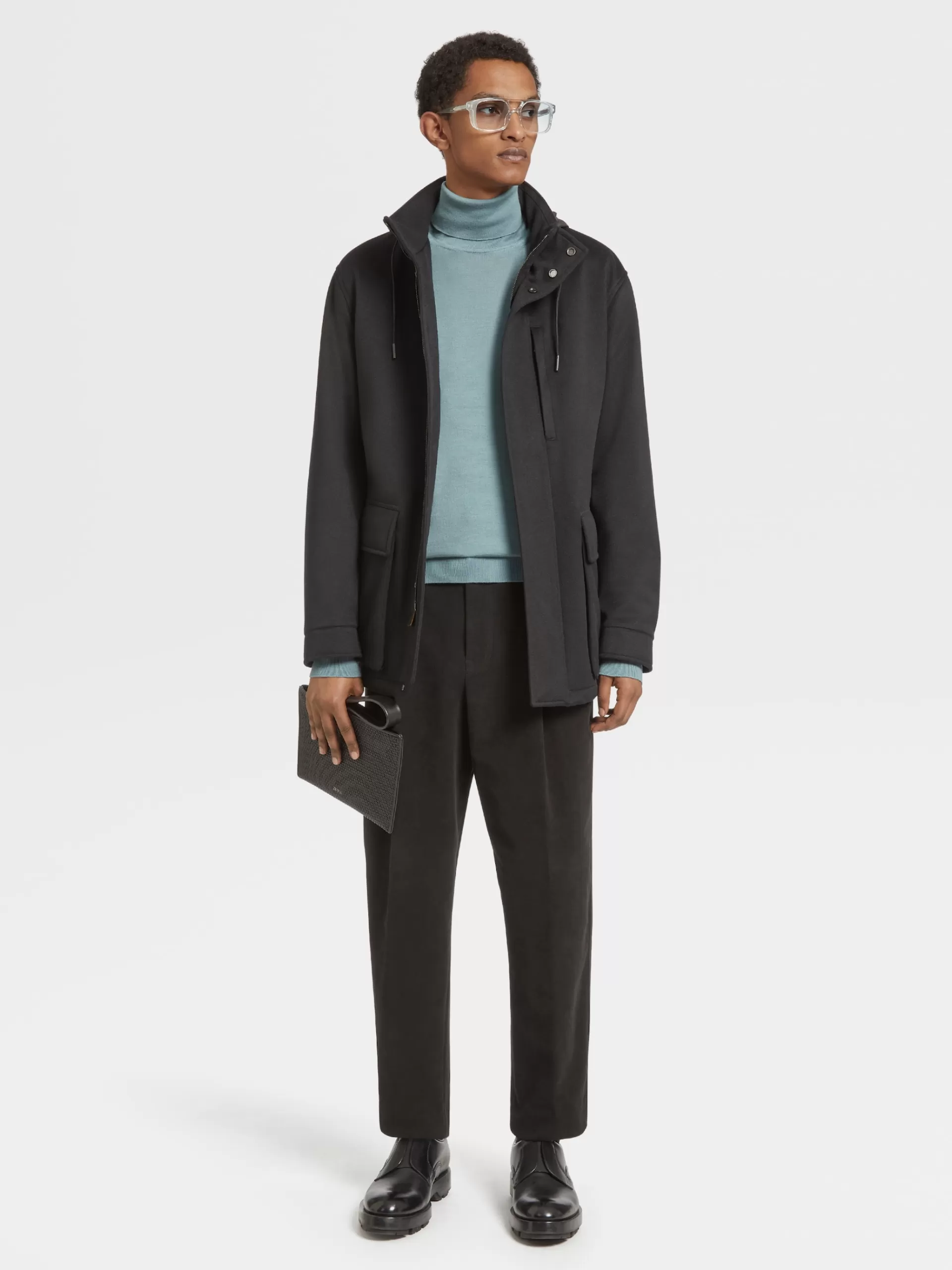 ZEGNA Blusoes E Casacos^Jaqueta Acolchoada Elements Oasi Cashmere Preto