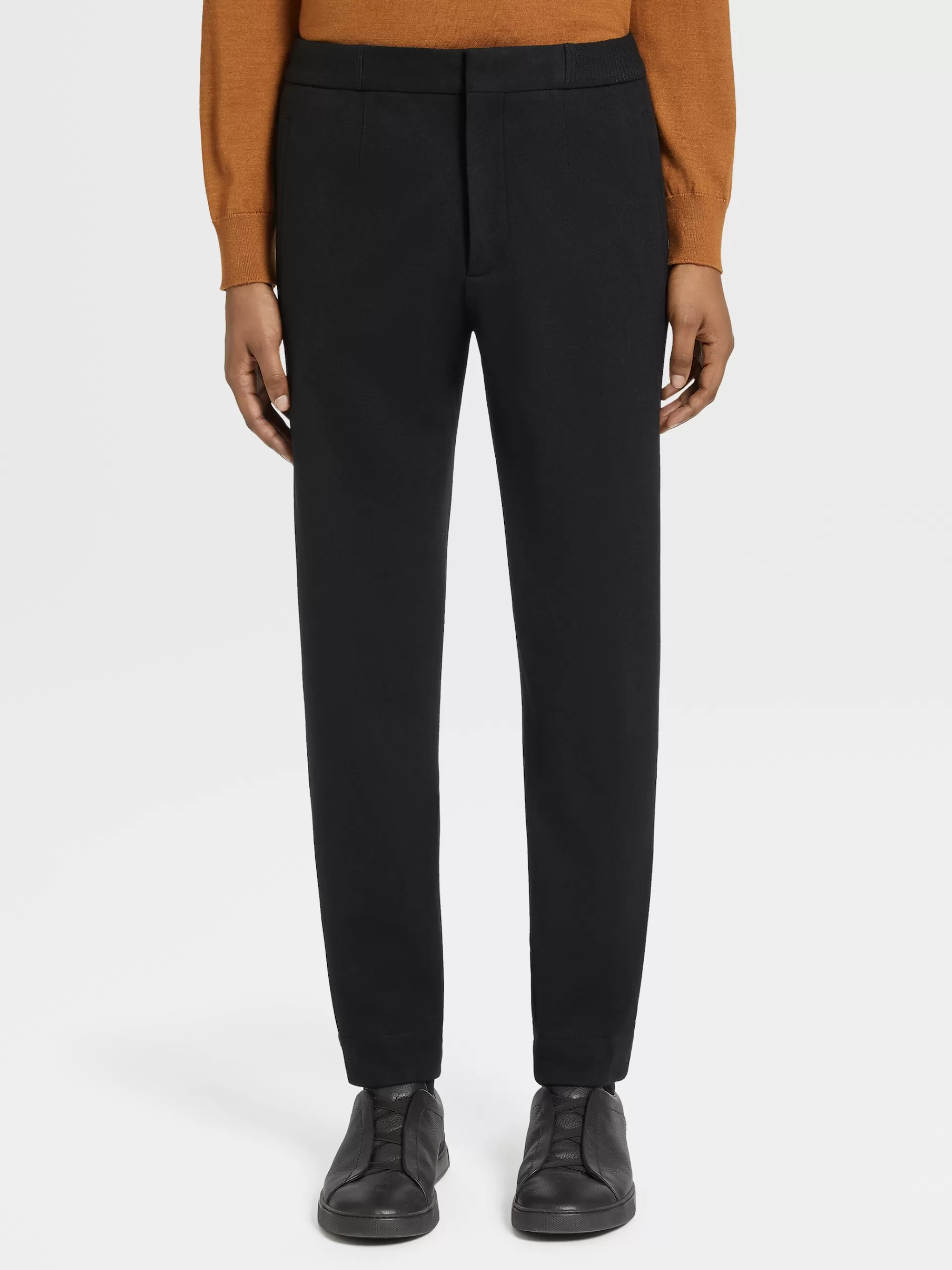 ZEGNA Calças Jogger^Joggers De Jersei De La S Preto