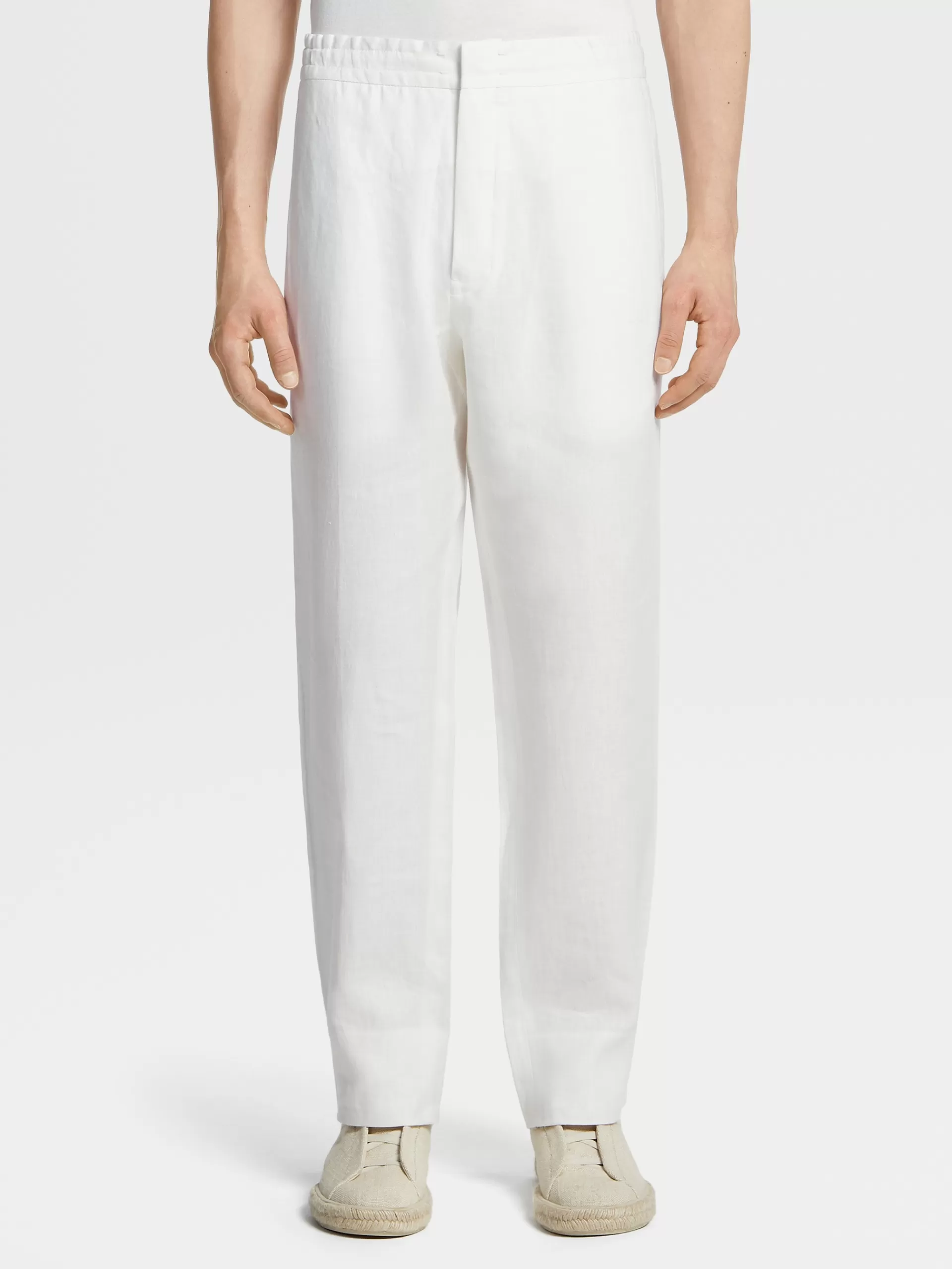 ZEGNA Calças Jogger^Joggers Em Linho Branco